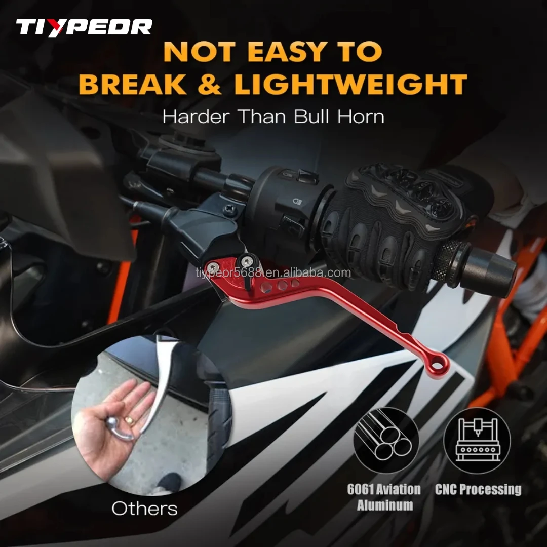product tiypeor motorcycle dual disc brake handle universal cnc aluminum dual brake clutch lever motorcycle modification accessories652-11
