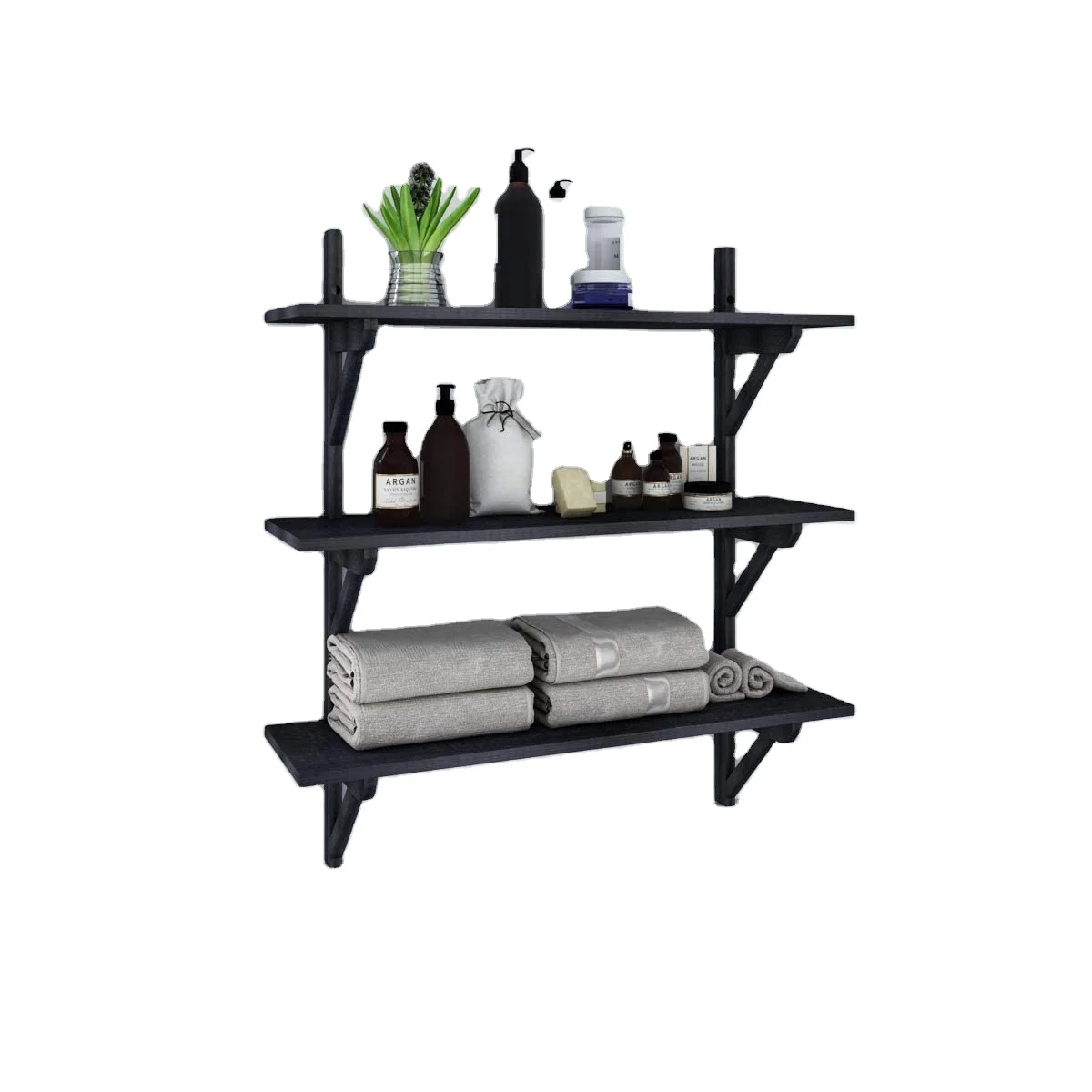 Combohome Floating Rack Wall Mounting Shelf Corner Kitchen 3 Tier Bamboo Wall Storage Shelves Bathroom Display Ledge Shelves Buy Wall Mounting Shelf Corner Wall Corner Decorations Shelf Wall Decoration Wrought Iron Shelf Corner