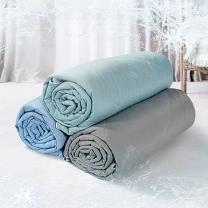 Hot Sale Lightweight Cold Comforter Plain Color Quilt Ice Cooling Quilts Sets With Pillowcase Blanket for Summer