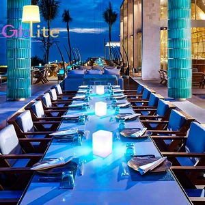 Modern Square LED Dimmable Decorative Lamp Remote Control AC Powered Plastic Body for Dining Room Bedroom Hotel