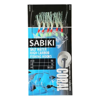 CHEERY Wholesale Fishing Sabikis Fish Skin 6 Hooks Sabiki Rigs #8#10#12#14#16 – Hooks – view 3