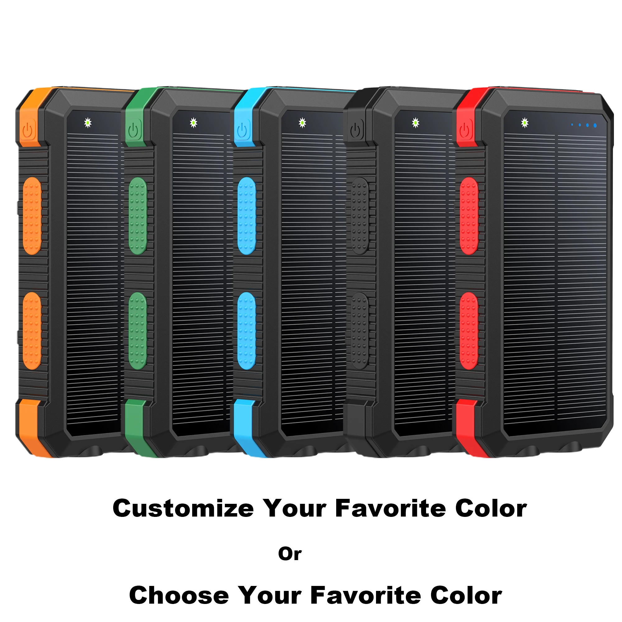 Wireless Solar Charger Battery Pack 20000mah Portable Sun Energy