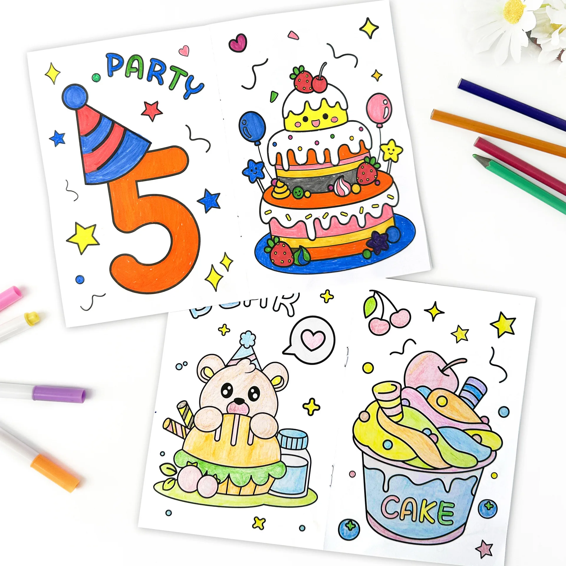 product hight quality custom printing childrens coloring book birthday party cartoon graffiti painting coloring book333-26