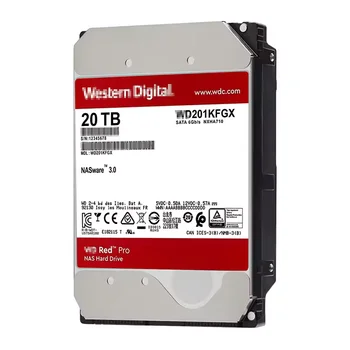 WD Red Pro NAS Internal Hard Drive HDD 20TB 7200 RPM SATA 6 Gb/s CMR 512 MB Cache 3.5" Used New for Server Application-WD221KFGX