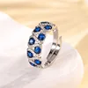 Bague saphir de taille ajustable