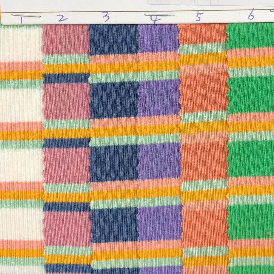 Точечная оптовая продажа, дешевая цена, поставщик полосатых тканей, трикотажная ребристая ткань, подходящая для дна рубашки, платья, ткань