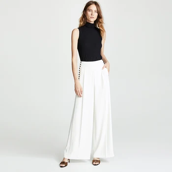 Ladies Elegant Formal Straight Office Pants Breathable Quick Dry XL Size Leggings Casual Wrinkled Technics New Wholesale ODM