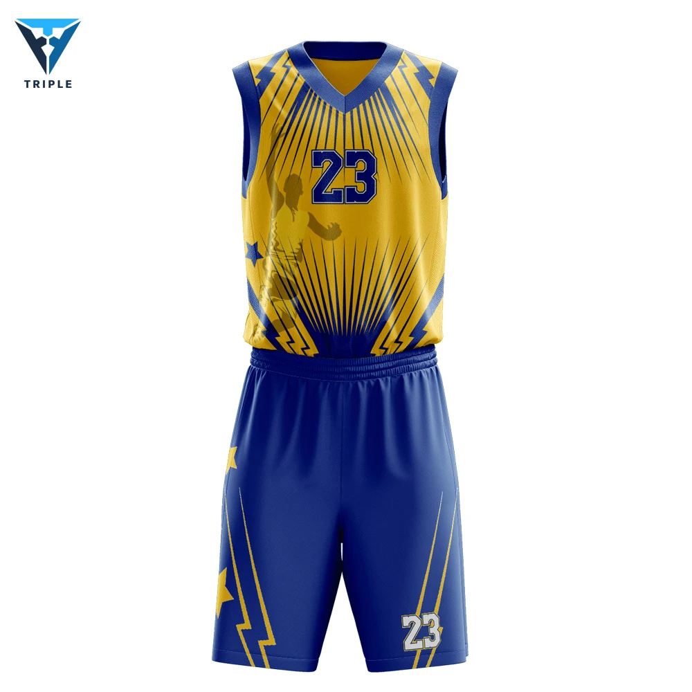 Tricot Mesh V-neck Reversible Custom Basketball Jersey | Names & Numbers