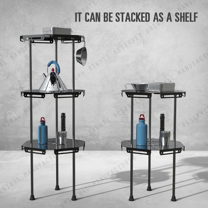 Алюминиевый круглый Настольный шестигранный переносной складной стол для кемпинга