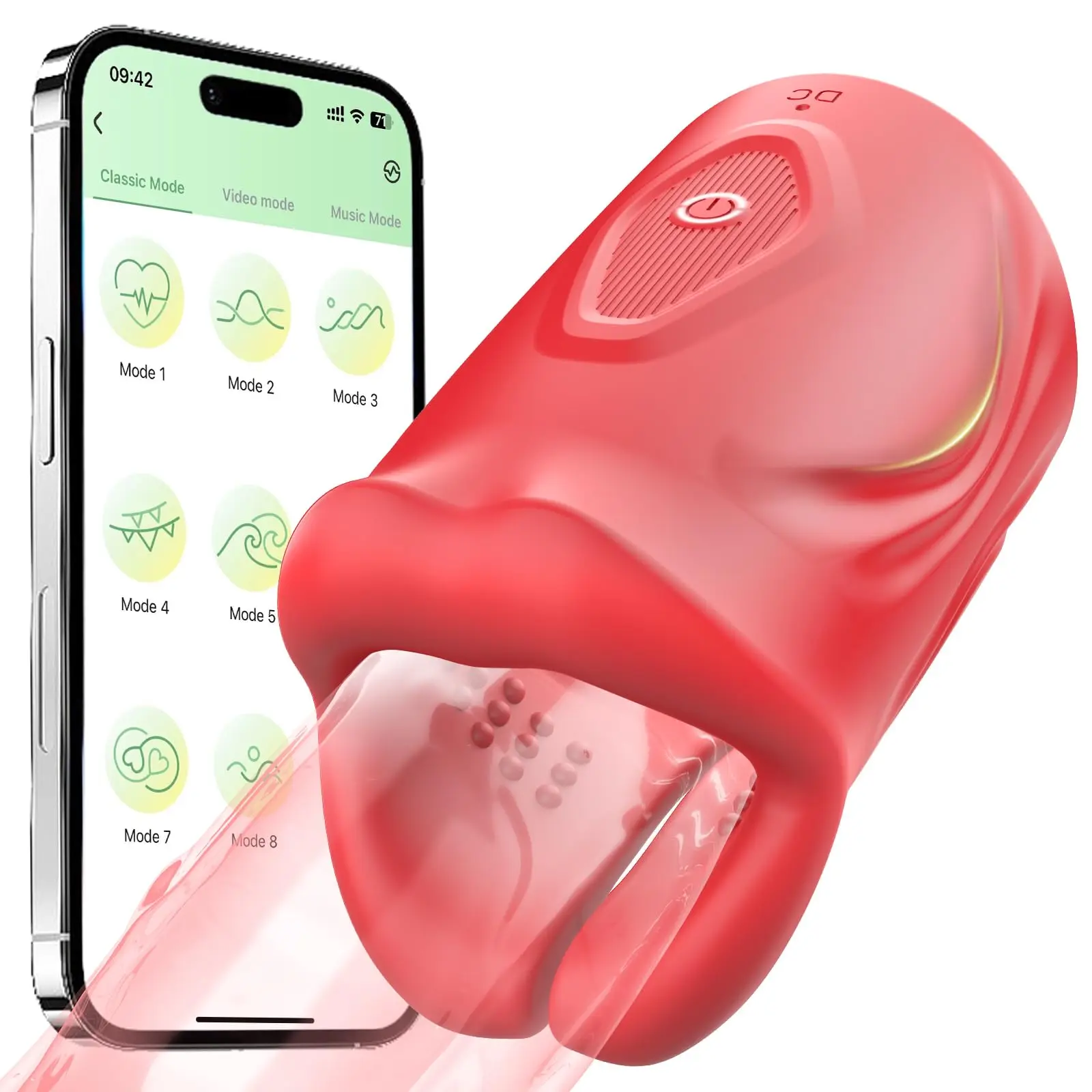 2 in 1 APP Controlled 9 Modes Lips Wrapping Big Mouth Penis Training  Vibrator Automatic Male Masturbator Oral Sex Toys for Men