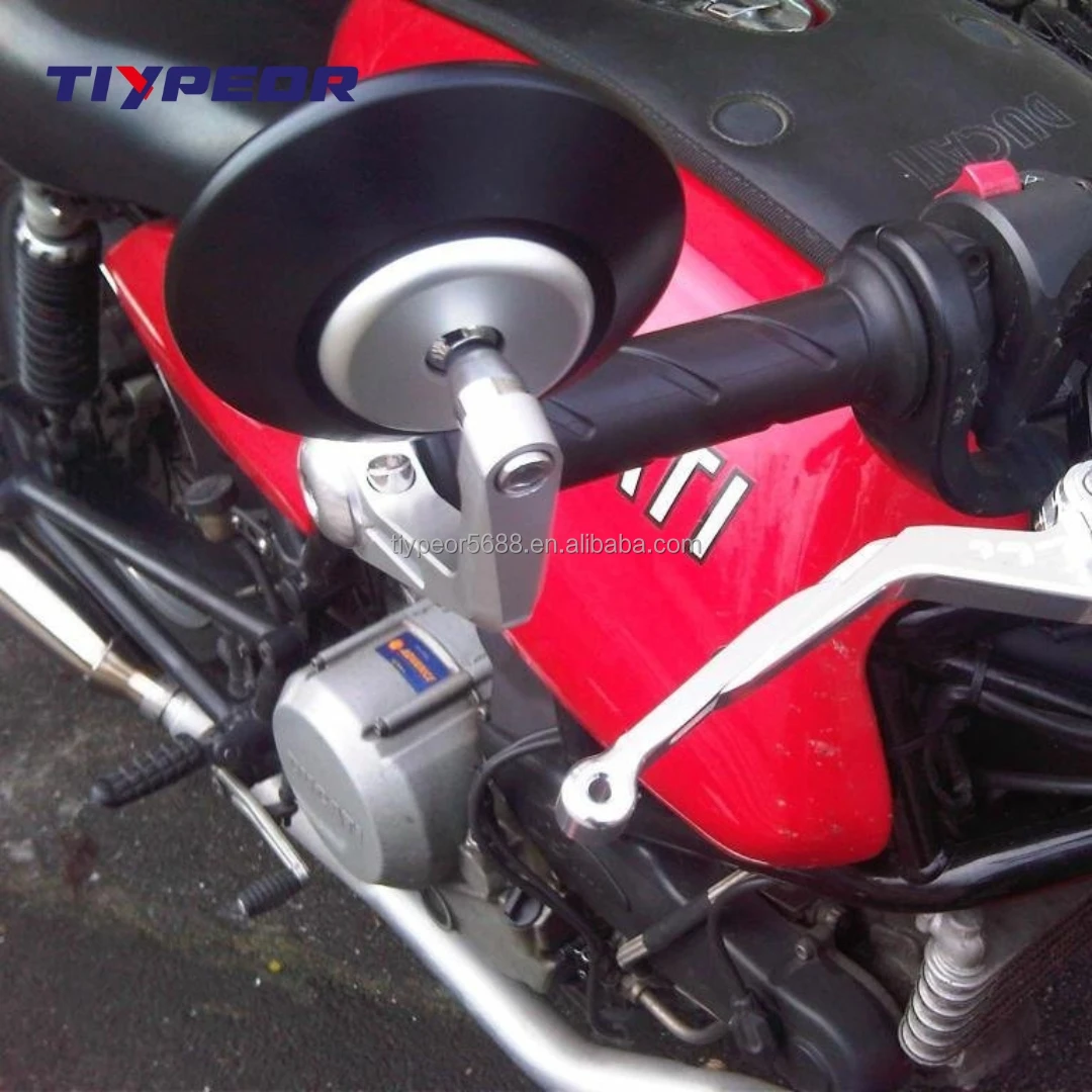 product tiypeor high quality universal micro bar end aluminium mirror cnc motorcycle handlebar end mirror-4