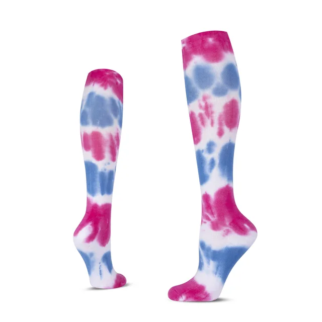 Unisex Outdoor Running Knee High Compression Socks Colorful Custom Logo Jump Rope Sport Anti-Slip Breathable Knitted Technique