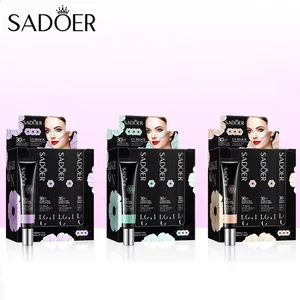 OEM SADOER Private Label Waterproof Sunscreen Skin Care Cosmetic Products SPF30+ PA+++ Three Colour UV Block Underlay Concealer