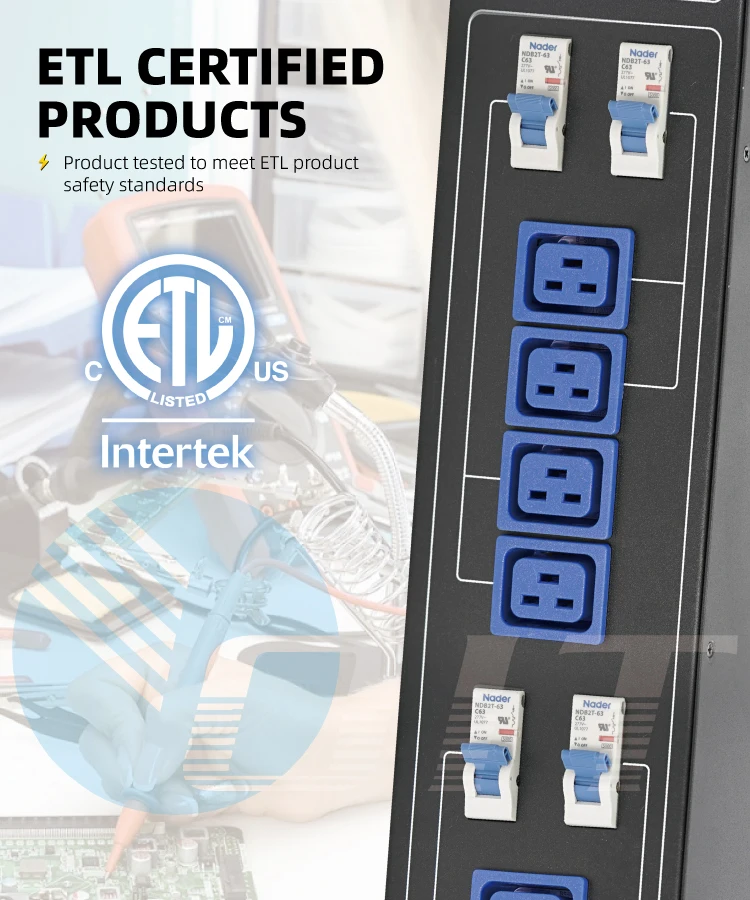 Orient Khóa Pdu Một Pha 3 Pha Khóa 415V C13 C19 Thông Minh Pdu SNMP 125A 160A Đơn Vị Phân Phối Điện Pdu