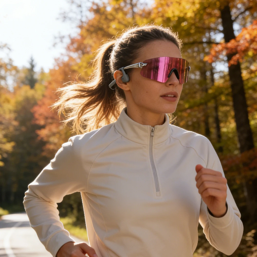 Running Sunglasses Lightweight Frameless Protective Sports Eyewear_voghion.com