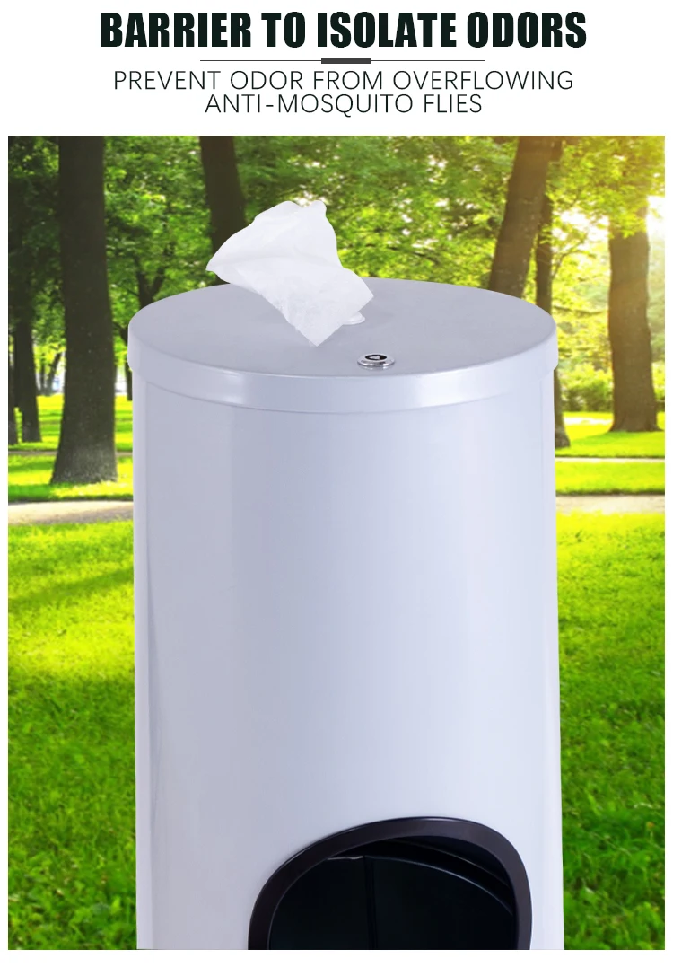 Modern Round Garbage Can with Integrated Tissue Holder Accept Custom Made Trash Bin With Tissue Storage