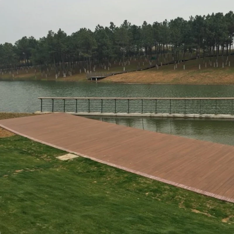 Экологически чистый бамбуковый настил с тиснением карбонизированный композитный наружная смотровая