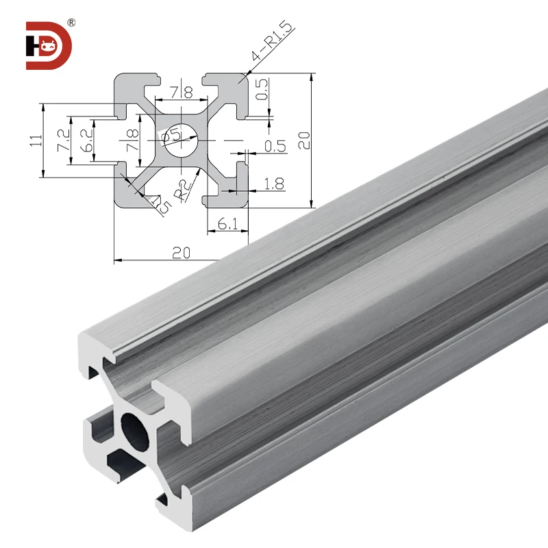 2020 Series Aluminum Extrusion Profile  Workbench Frame Cutting Services Industrial Custom Aluminium Alloy Suppliers