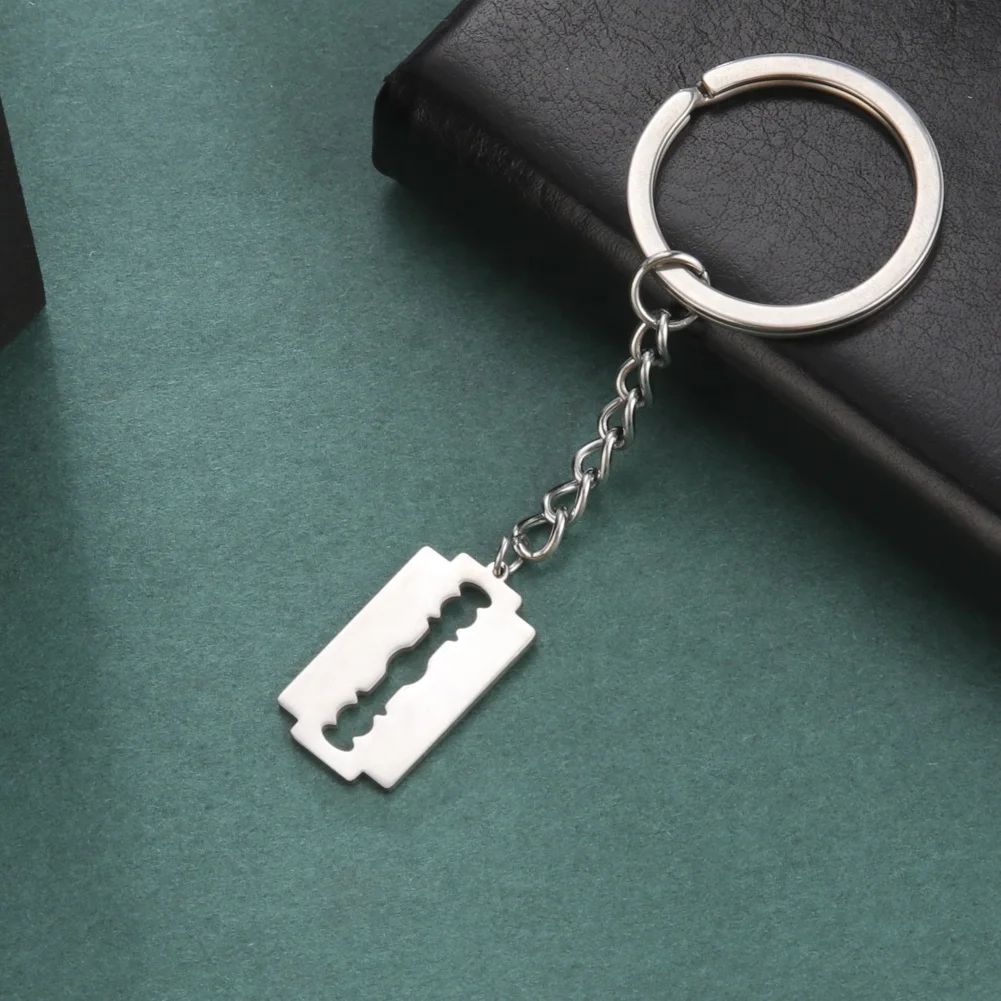 Stainless Steel Razor Blades Keychain - Punk Fashion
