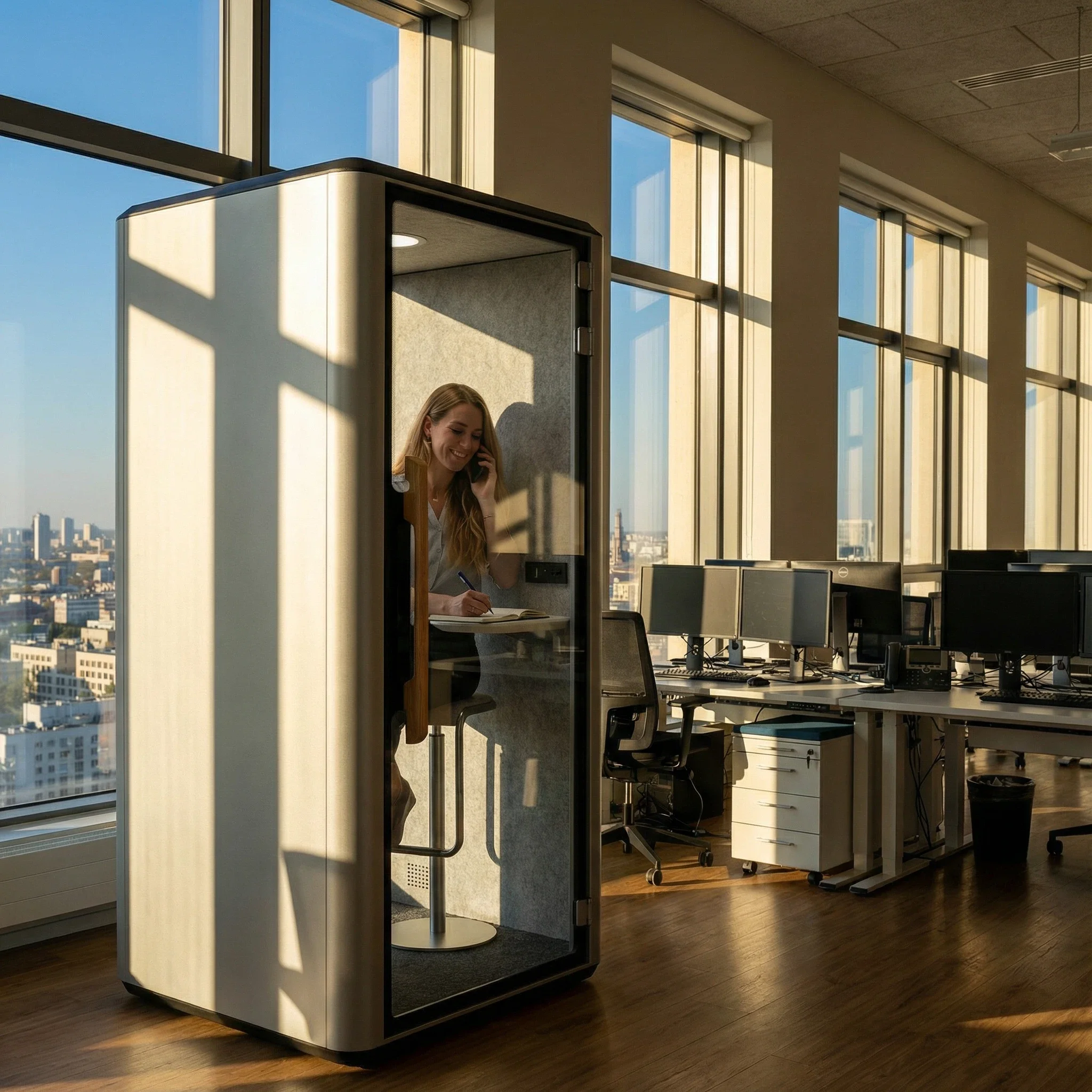 Privacy Office Pod Booth Soundproof Office Aluminum Modern Small Private Phone Booths Soundproof Office Pod Sound Proof Office