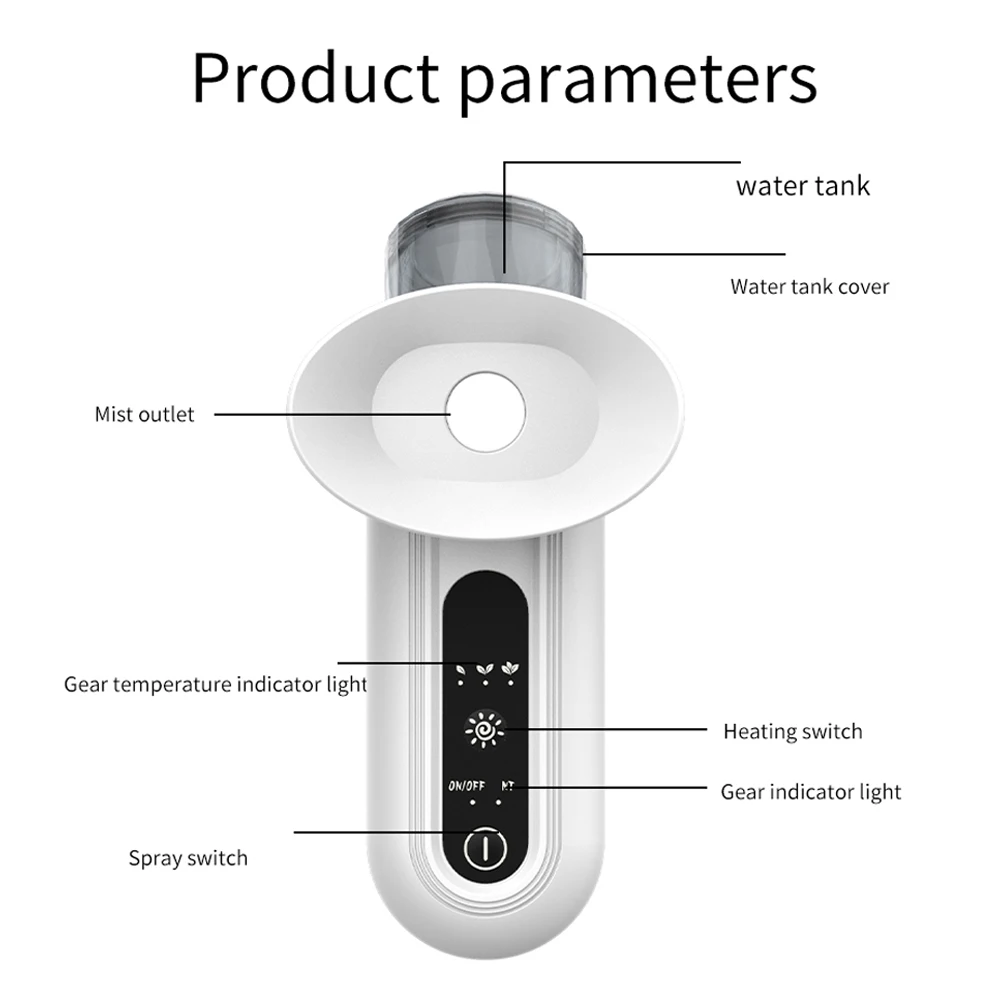 KV Heated Nano Eye Mist Sprayerfor Relief Dry Eyes Skin Spa Rechargeable Eye Drops Tool Spray Mist Ionic Face Steamer