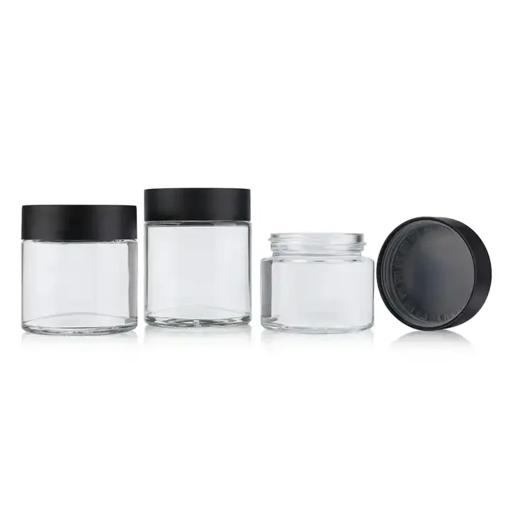  Smell Proof odor proof weed container Glass Concentrate Jar for 420 hemp leaf flower packaging