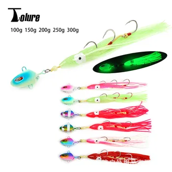 Deep-Sea Boat Fishing Artificial Hard Bait Metal Jig Slow-Rolling Luminous 100g-300g With Hooks – Metal Jig – view 3