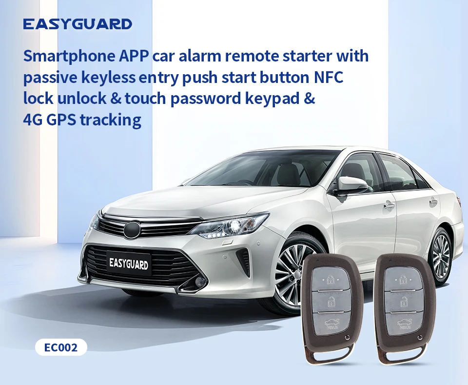 EASYGUARD EC002-K2 RFID PKE Car Alarm System - Keyless Security