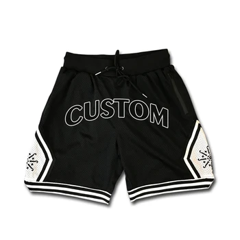 High Performance Mesh Embroidery Custom Basketball Shorts Plain