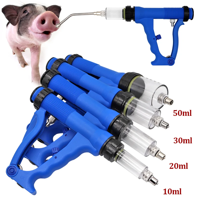 10ml Veterinary Animals Cattle Sheep Goats Pet Poultry Injector Feeding ...