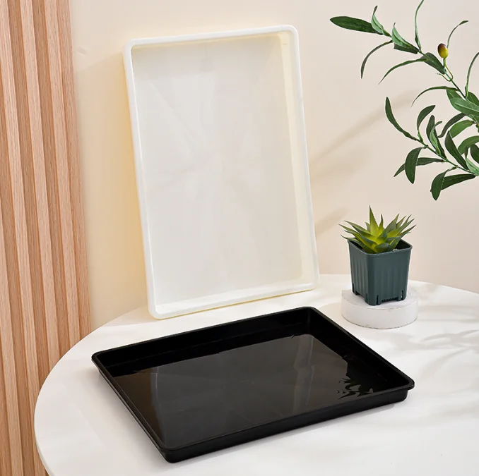 Factory Supply Rectangular Plastic Plant Pot Saucers Tray Drip Tray
