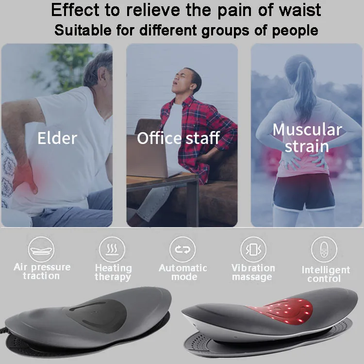 Back Massager New Electric Portable Lower Back Pain Vibration Body Massager  Waist Massage Machine