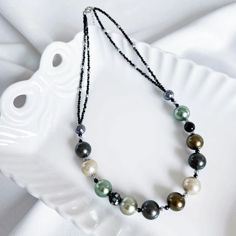 2024 Black Pearl Necklace - Unisex Hip-Hop Style Jewelry
