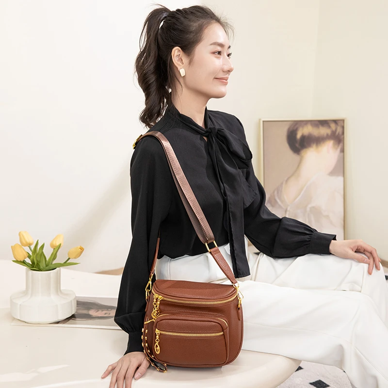 Fashion Style Women's Shoulder Bags New Waist Fashion Soft Small Design Handbags Single Zip PU Waterproof Bag
