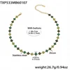 TXF533-green zircon necklace Lengthen-Promotion