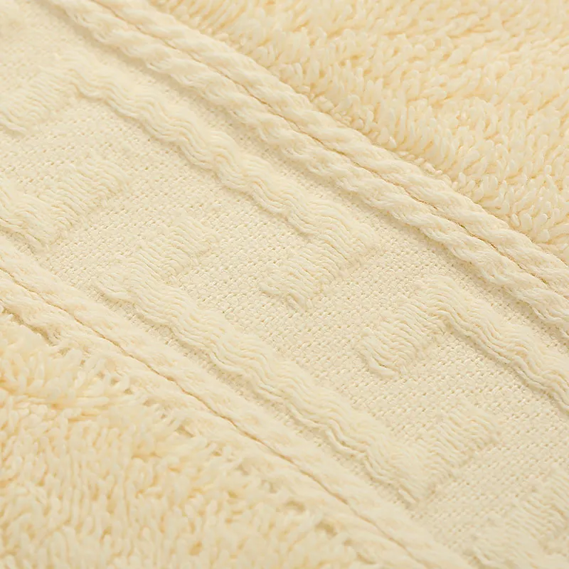 New Product Ivory Yellow Special Satin Cheap Guest Biltmore Towels