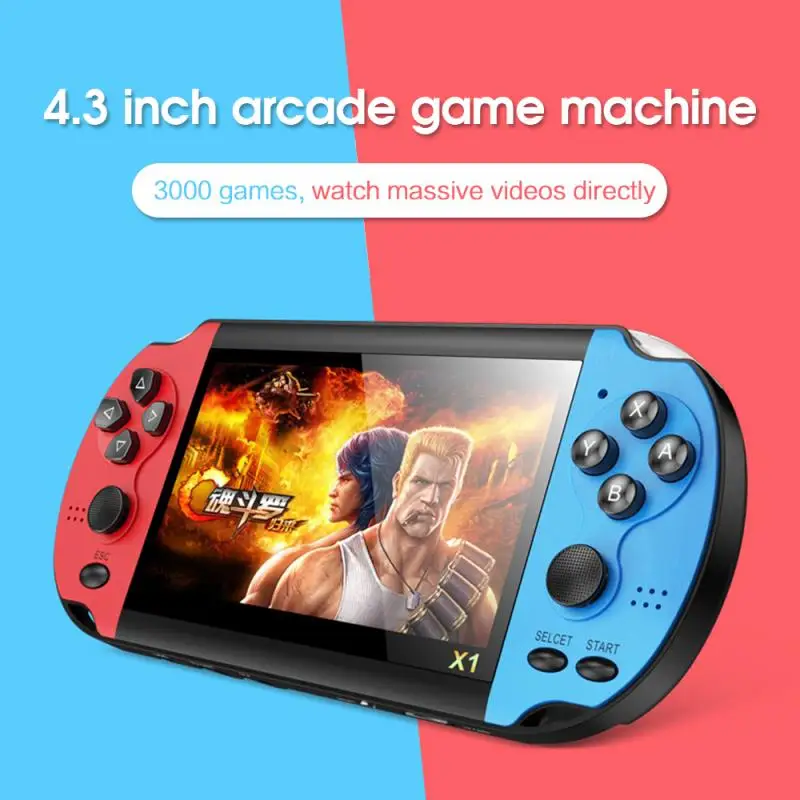 X7 plus bleu - Console de jeu vidéo Portable rétro avec écran HD, pour