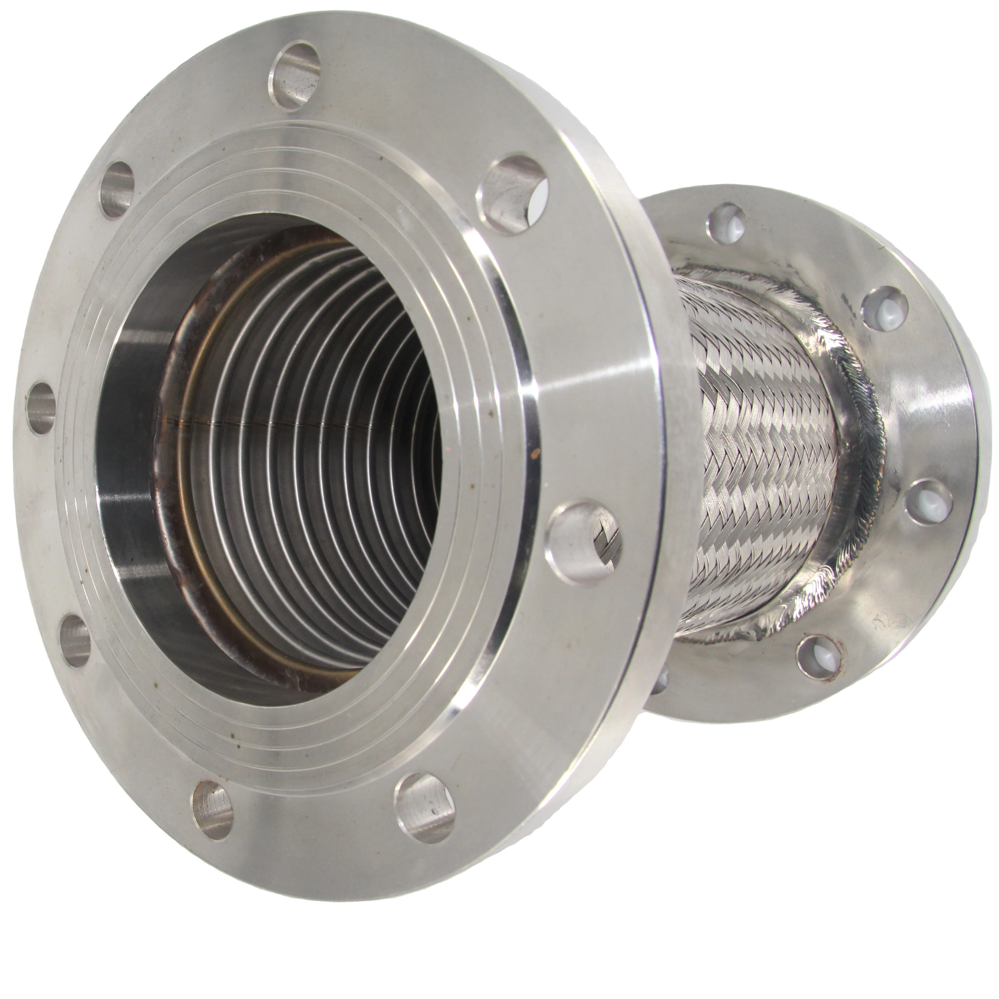 Hot Sale Braided Flexible Metal Hose With Flange Joint Metal Bellows Coupling with Clamping Hub