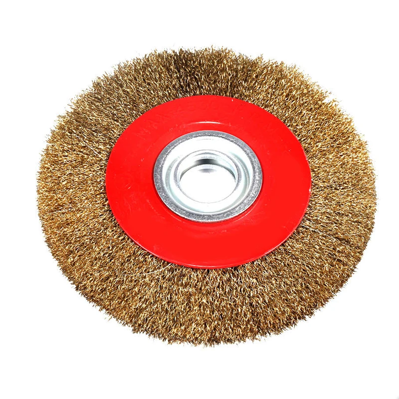Bench Grinder Abrasive Circular Disc Crimped 0.3mm Iron Wire Brush for Cleaning Block Paving