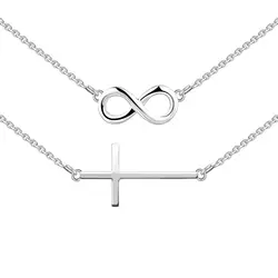 Infinite U Fashion Star four-leaved Clover ciondolo in argento Sterling 925 con zirconi, per donna/Girsl, oro rosa