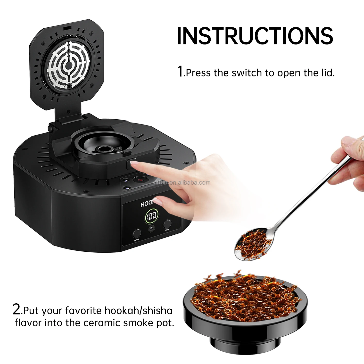 Rechargeable Electric Hookah Head Chicha Bowl Fast Heating Tobacco