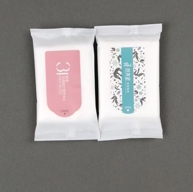 Große Aktion Kleinbestellung Anpassbare 5er-Packung Umweltfreundliche Feuchttücher für Hotelgastronomie Werbeveranstaltungen Hochzeiten