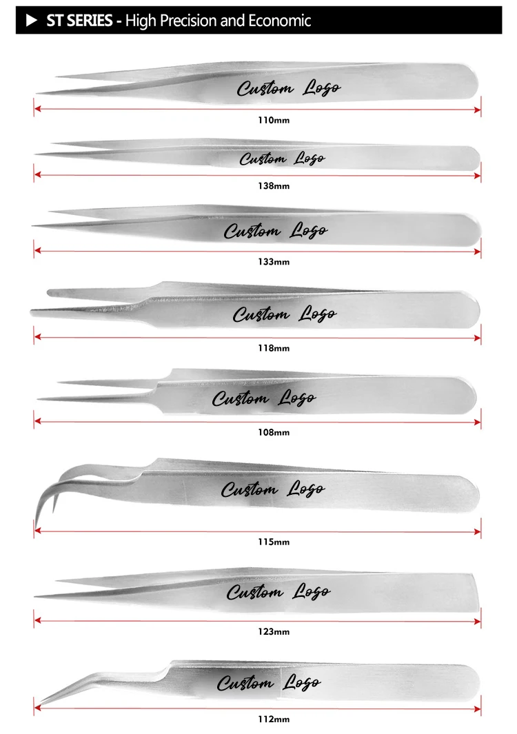 Volume Eyelash Tweezers Fiber Tips Lash Grafting Nano Grip Tweezers