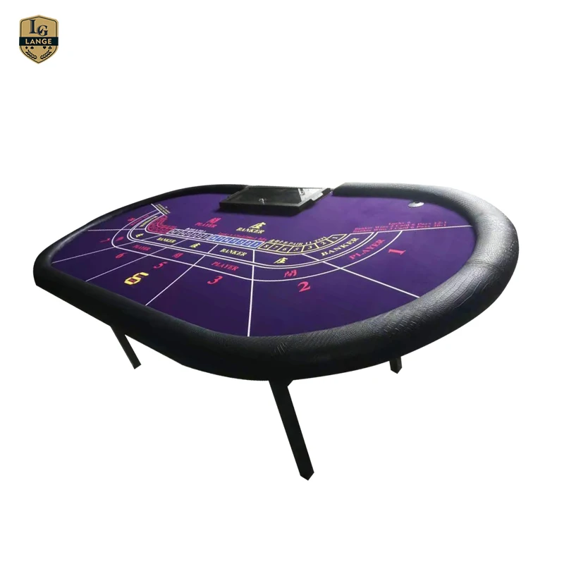 LANGE Portable Baccarat Poker Table - Customizable & Durable