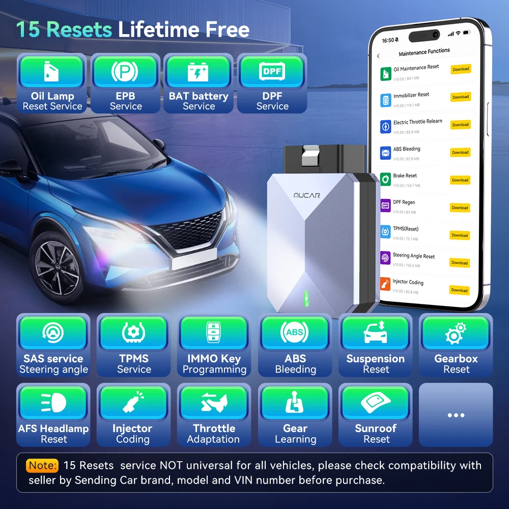 MUCAR BT200 MAX OBD2 Scanner Full System CANFD Diagnostic Tools 15 Resets Lifetime Free Update BI-Directional Control Car Tools