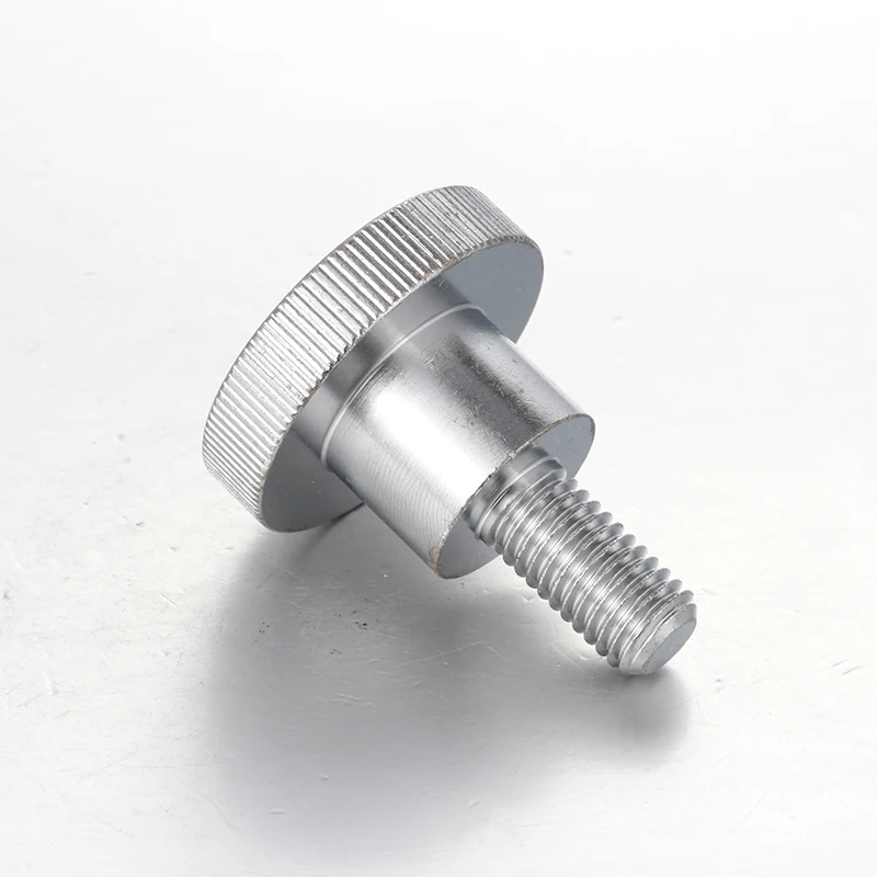 Factory Stainless Steel Flat Head Captive Knurled Thumb Shoulder Screw Step Screw supplier