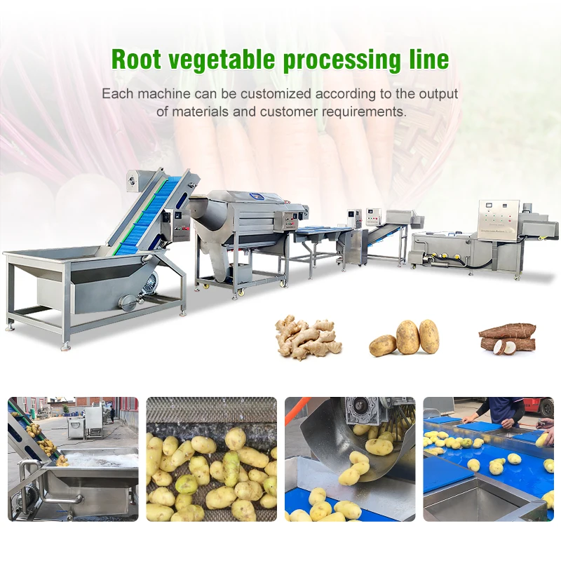 LONKIA Automatic Sweet Potato Washing and Peeling Machine Auto Sweet Potatoes Brush Washer Peeler Cleaning Machines