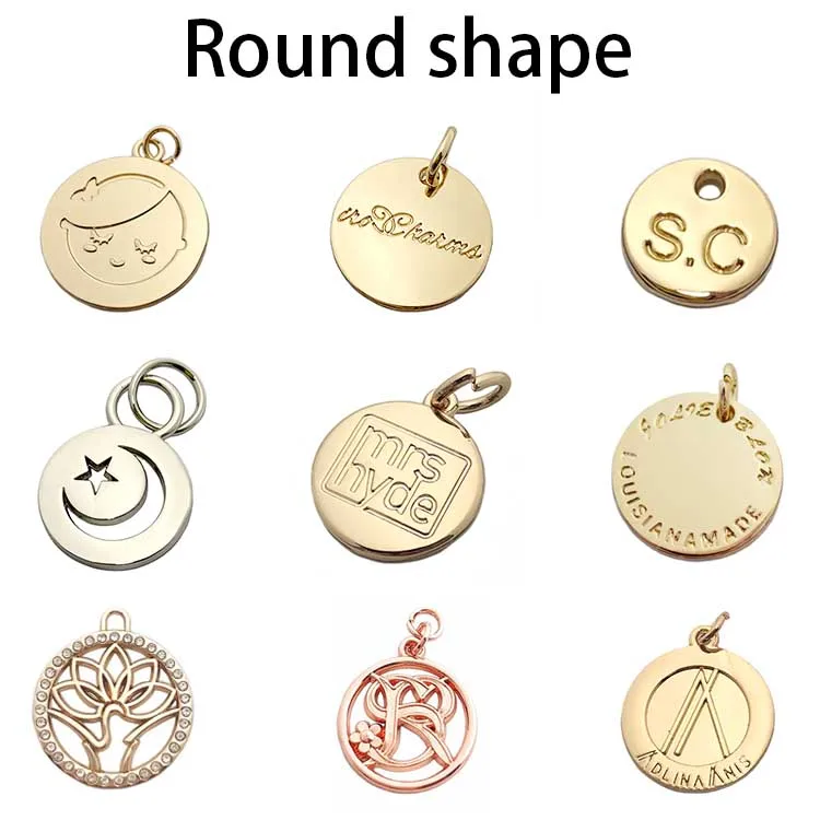 Brand Name Stamping Custom Silver Printed logo Jewelry Tags for Necklace
