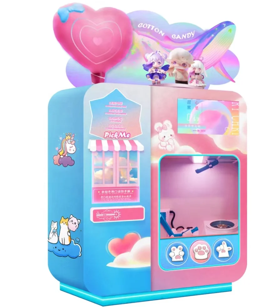 Vendlife კანდის მაშინები Vending Cotton Candy Floss Vending Machine სნეკები კანდის დისპენსერი