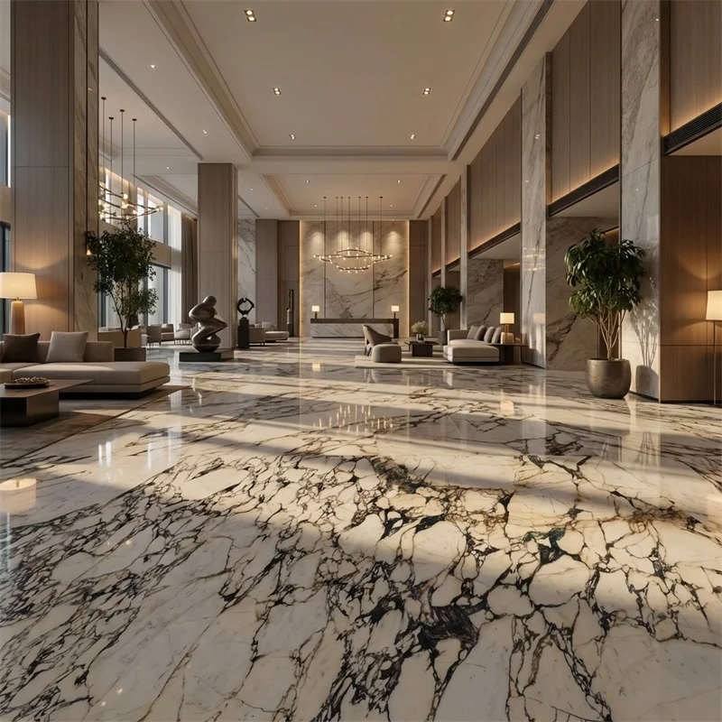 Marmer Calcutta Viola Mewah untuk Lobi Hotel dan Pelapis Dinding serta Lantai Villa, Mengilap, Kualitas Tinggi, Batu Marmer Italia